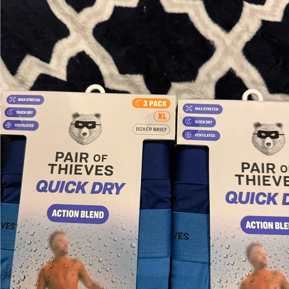 9 packs NEW XL 3 pairs thieves mens boxers - Picture 2 of 4